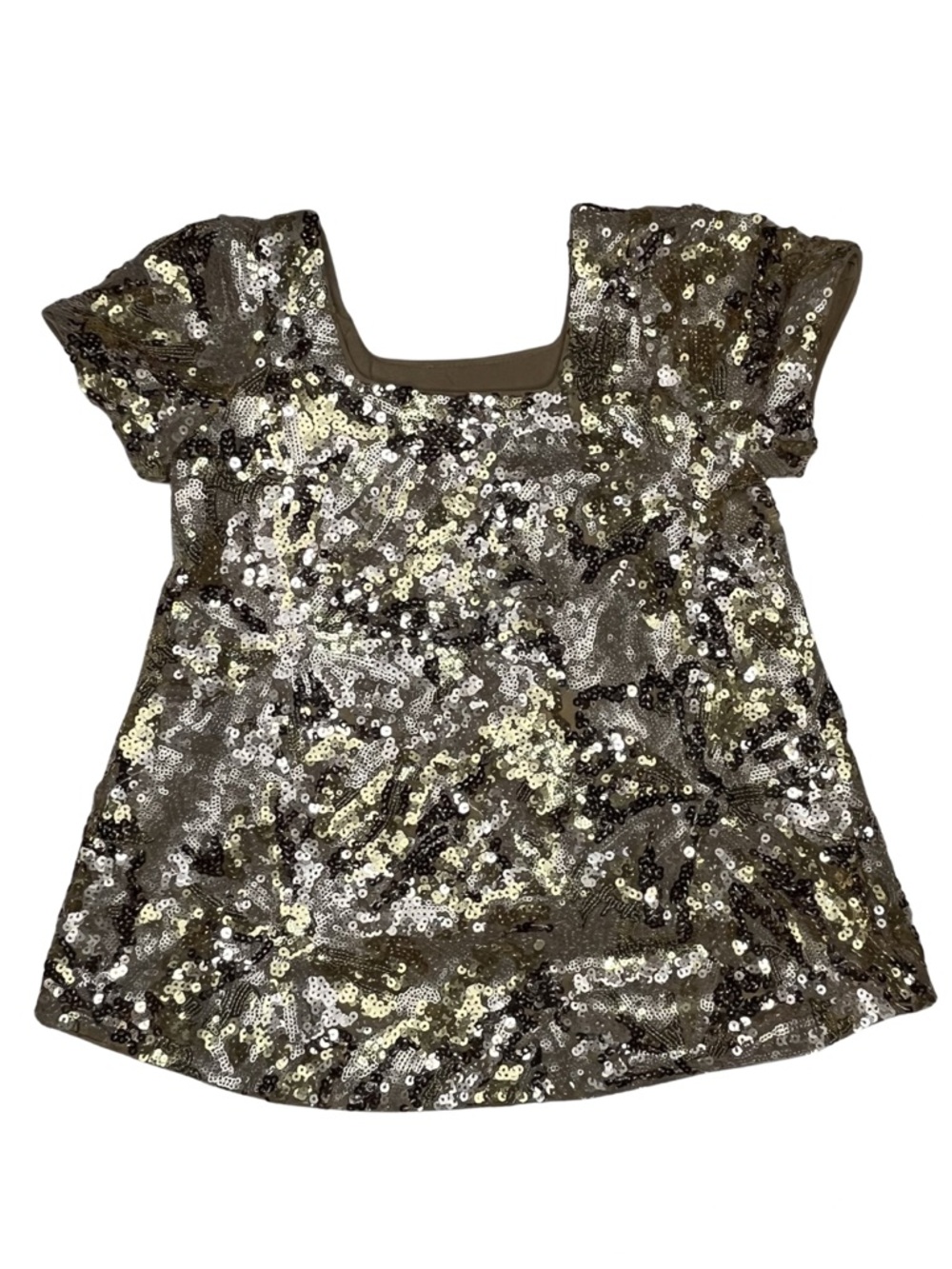 Noralee Sequin Statement Top | Gold Black Glam Party Holiday Sparkle
Size 2